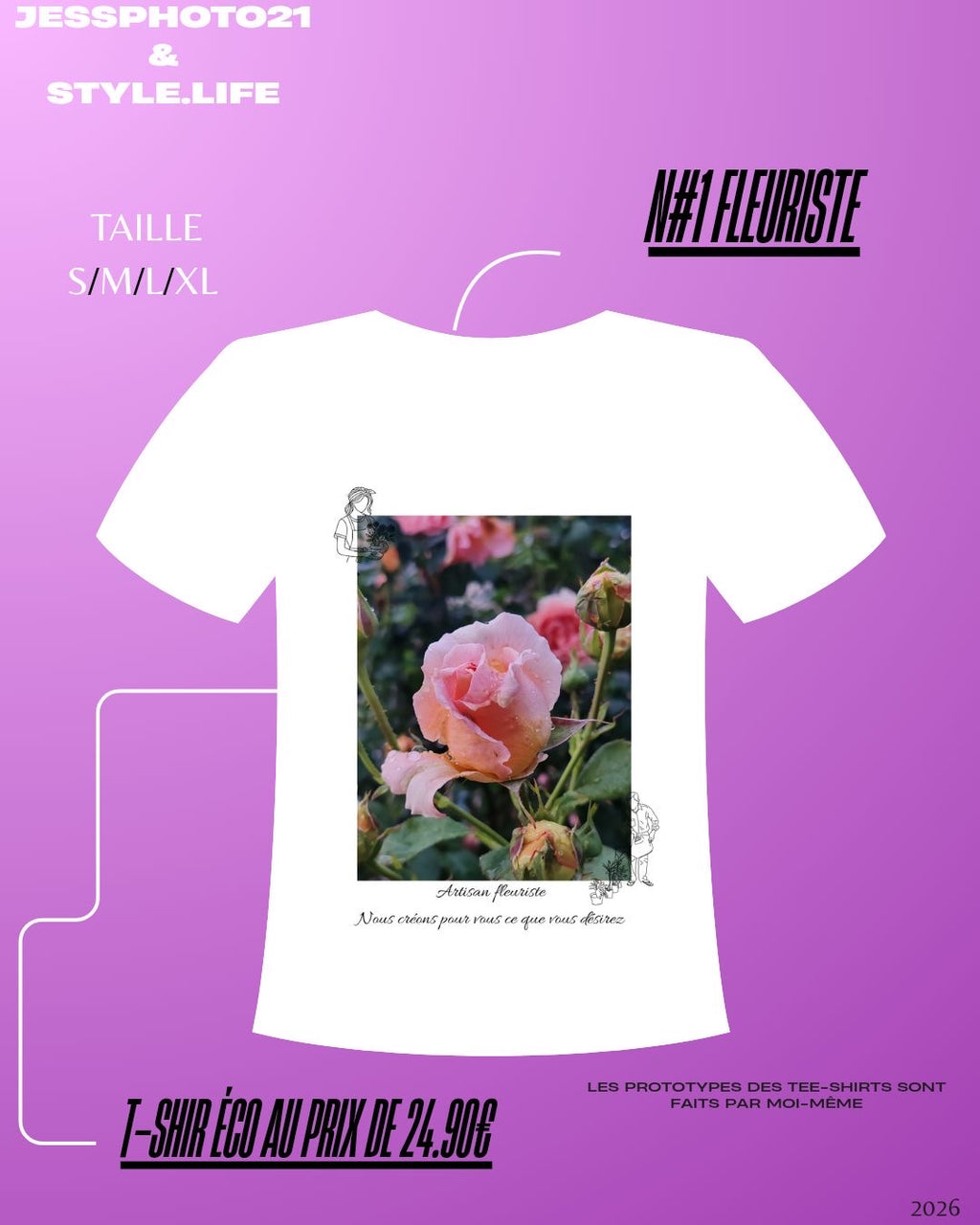 Tee-shirt Fleuriste
