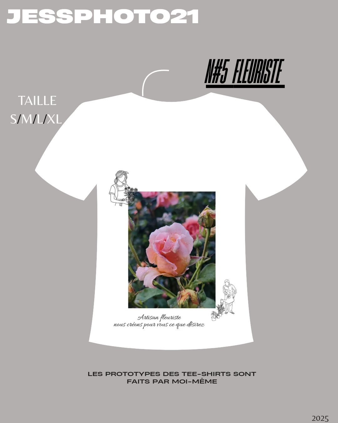 Thee shirt #5 Fleuriste