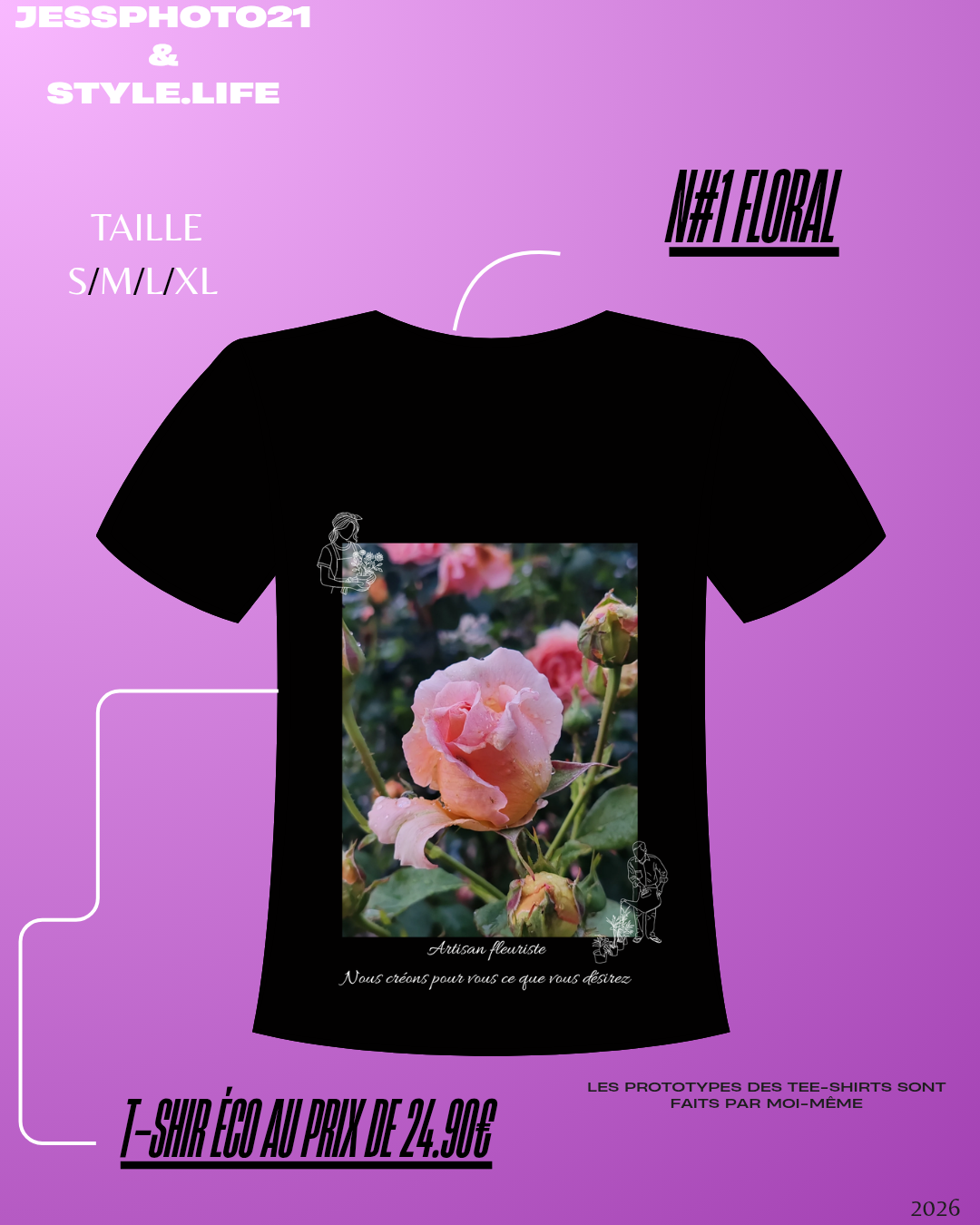 Tee-shirt Fleuriste